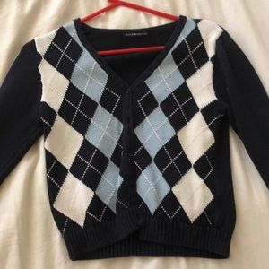 brandy Melville argyle cardigan